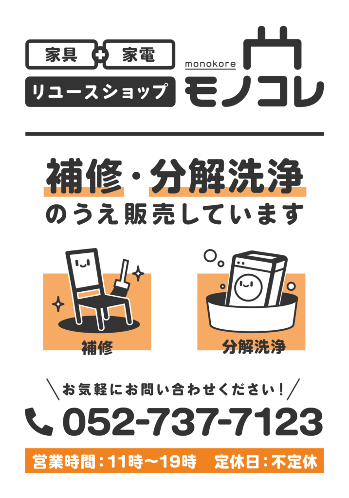 リユースショップモノコレ さま 看板